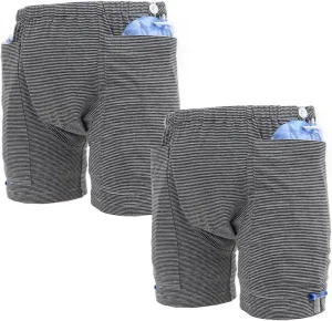 Lmaray Incontinence Care Trousers 2 Packs, Catheter Leg Bag Shorts, Urinary Incontinence Supplies for Women, Compatible with Nephrostomy, Foley, Suprapubic & Biliary Catheters (L(Lady's))