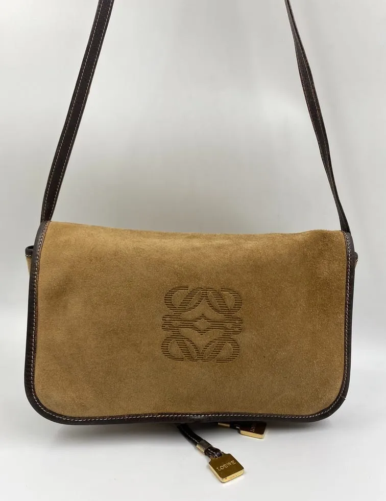 Loewe Vintage Suede Crossbody Bag
