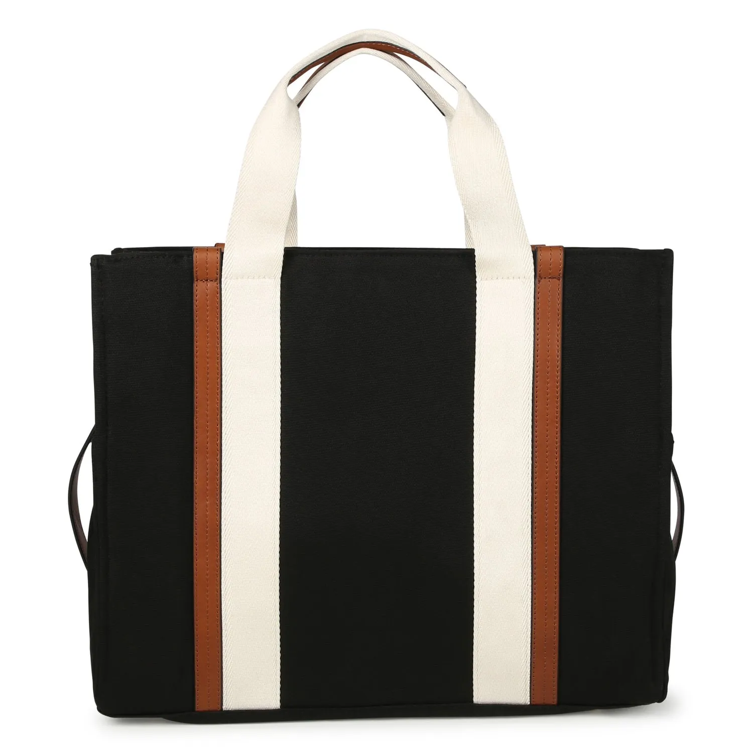 Logo Embroidered Trimmed Canvas Changing Bag