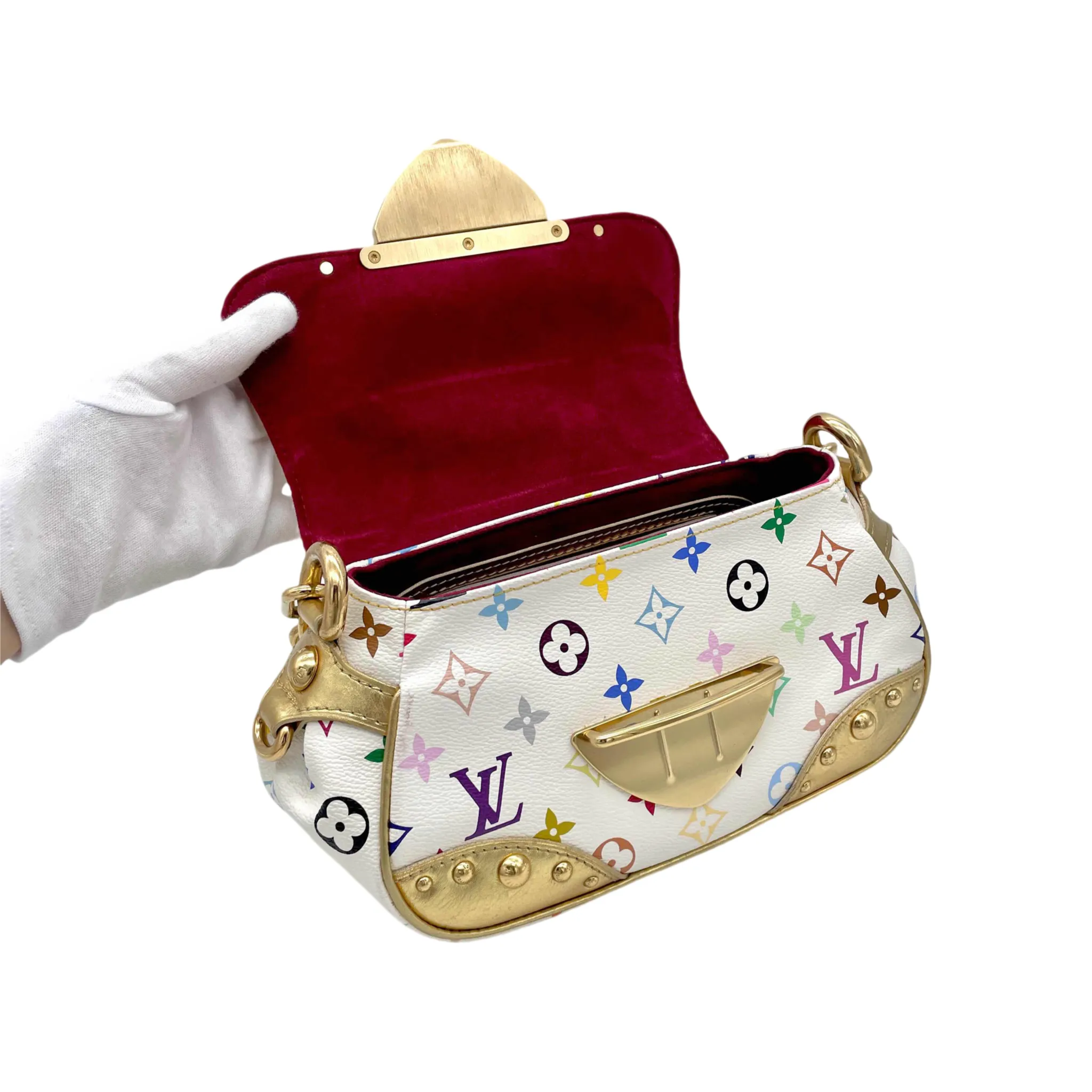 Louis Vuitton Monogram Multicolor White Marine M40206 Shoulder Bag