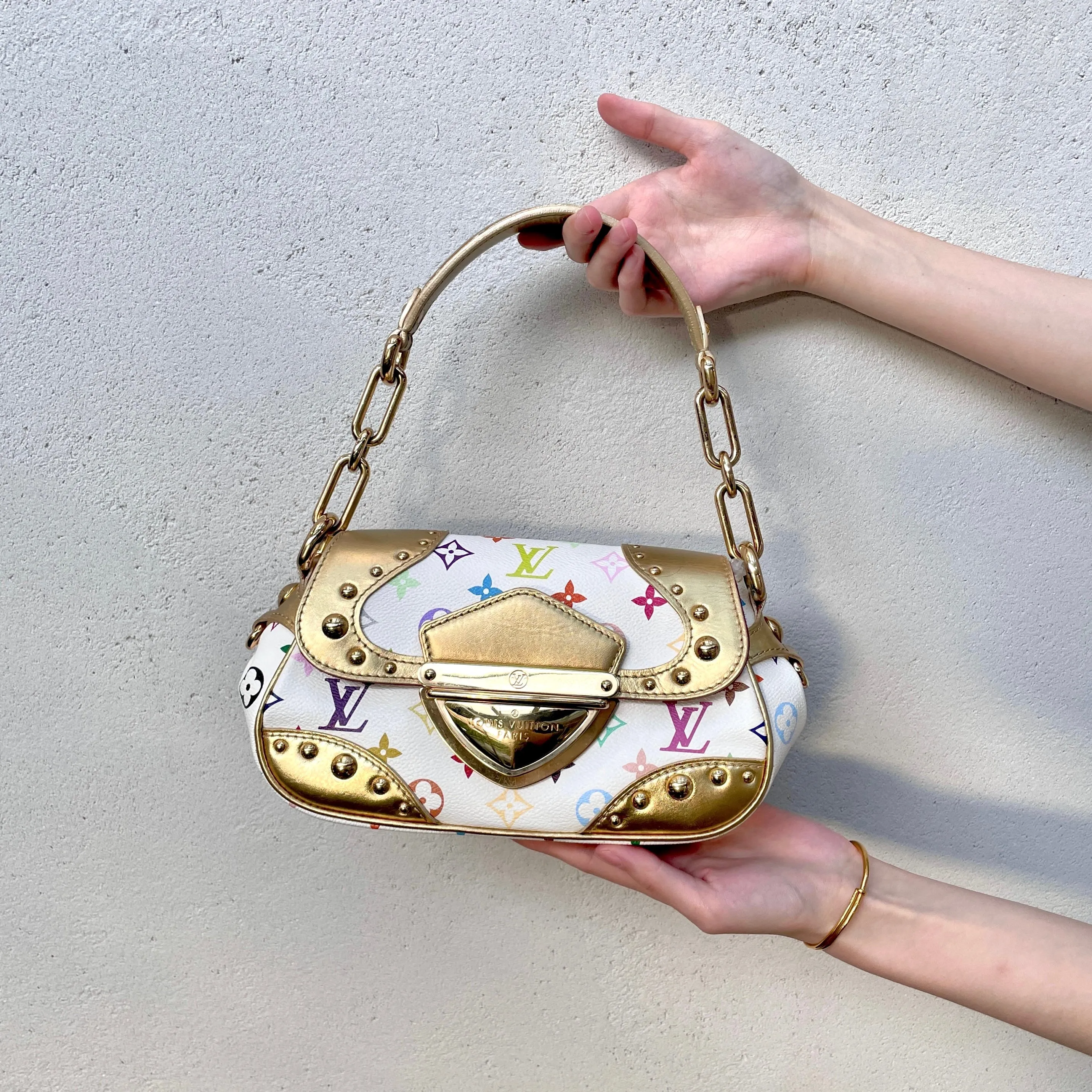 Louis Vuitton Monogram Multicolor White Marine M40206 Shoulder Bag