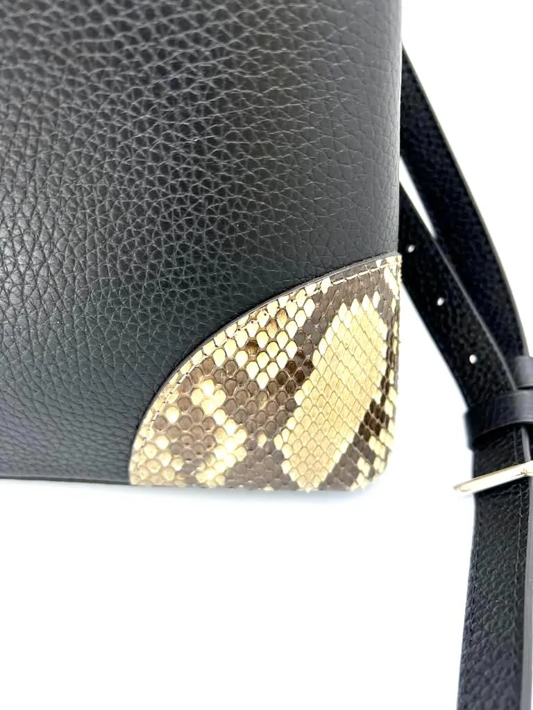 LOUIS VUITTON PYTHON TRIMMED TAURILLON LEATHER CAPUCINES MM