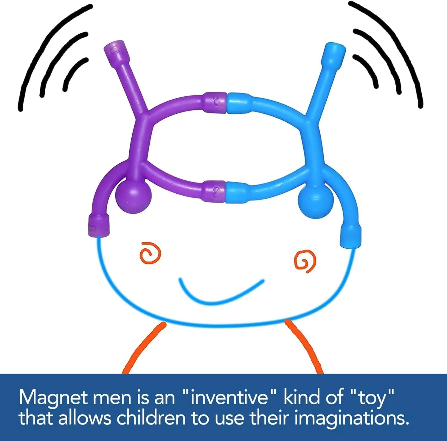 LOVIMAG 20Pcs Fridge Magnets Men, Cute Refrigerator Magnet Man, Fun Magnetic Toys Humanoid Magnet Toys for Kids, Colorful Magnetic People Magnets Adults for Locker
