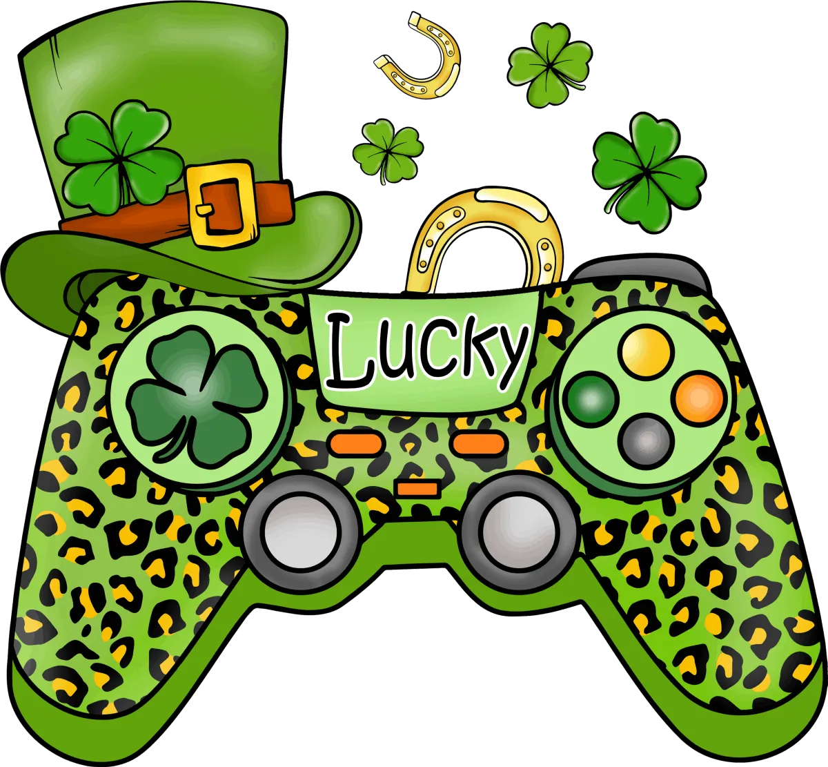 Lucky Game Controller Ready To Press DTF Transfers