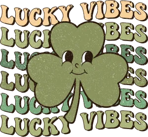 Lucky Vibes Clover Ready To Press DTF Transfers