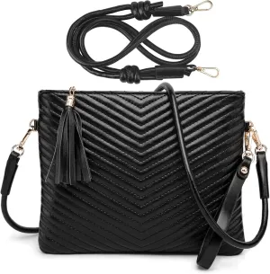 LYPULY Small Crossbody Bags for Women, Trendy Vegan Leather Shoulder Purses, Clutch Wallet with Wristlet Strap