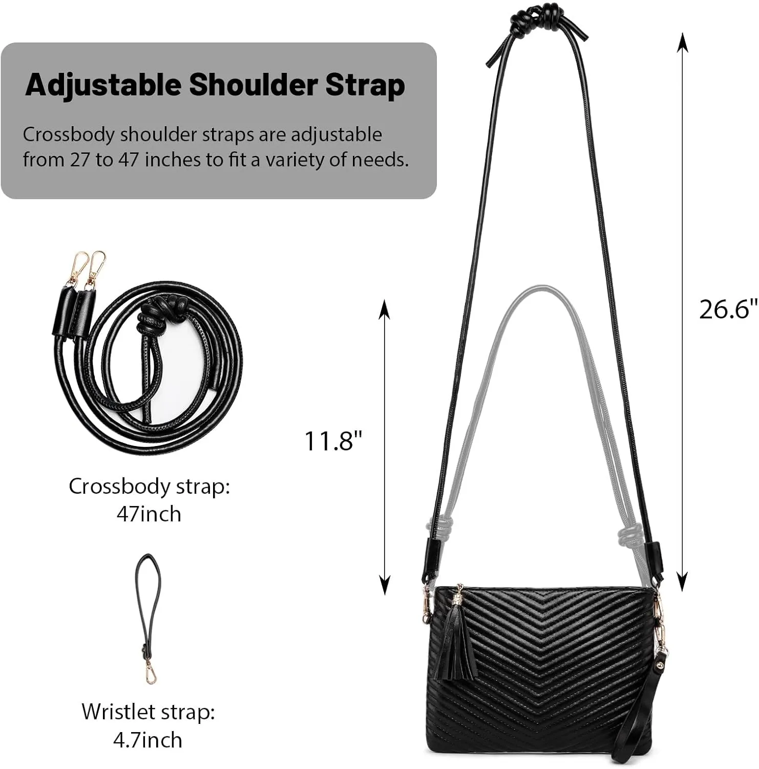 LYPULY Small Crossbody Bags for Women, Trendy Vegan Leather Shoulder Purses, Clutch Wallet with Wristlet Strap