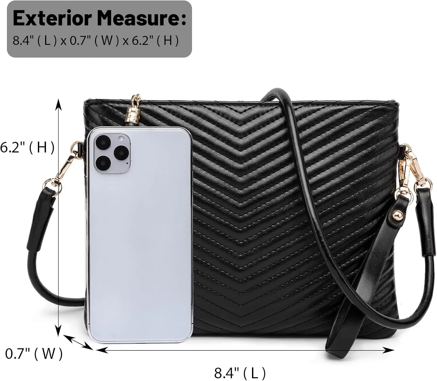 LYPULY Small Crossbody Bags for Women, Trendy Vegan Leather Shoulder Purses, Clutch Wallet with Wristlet Strap