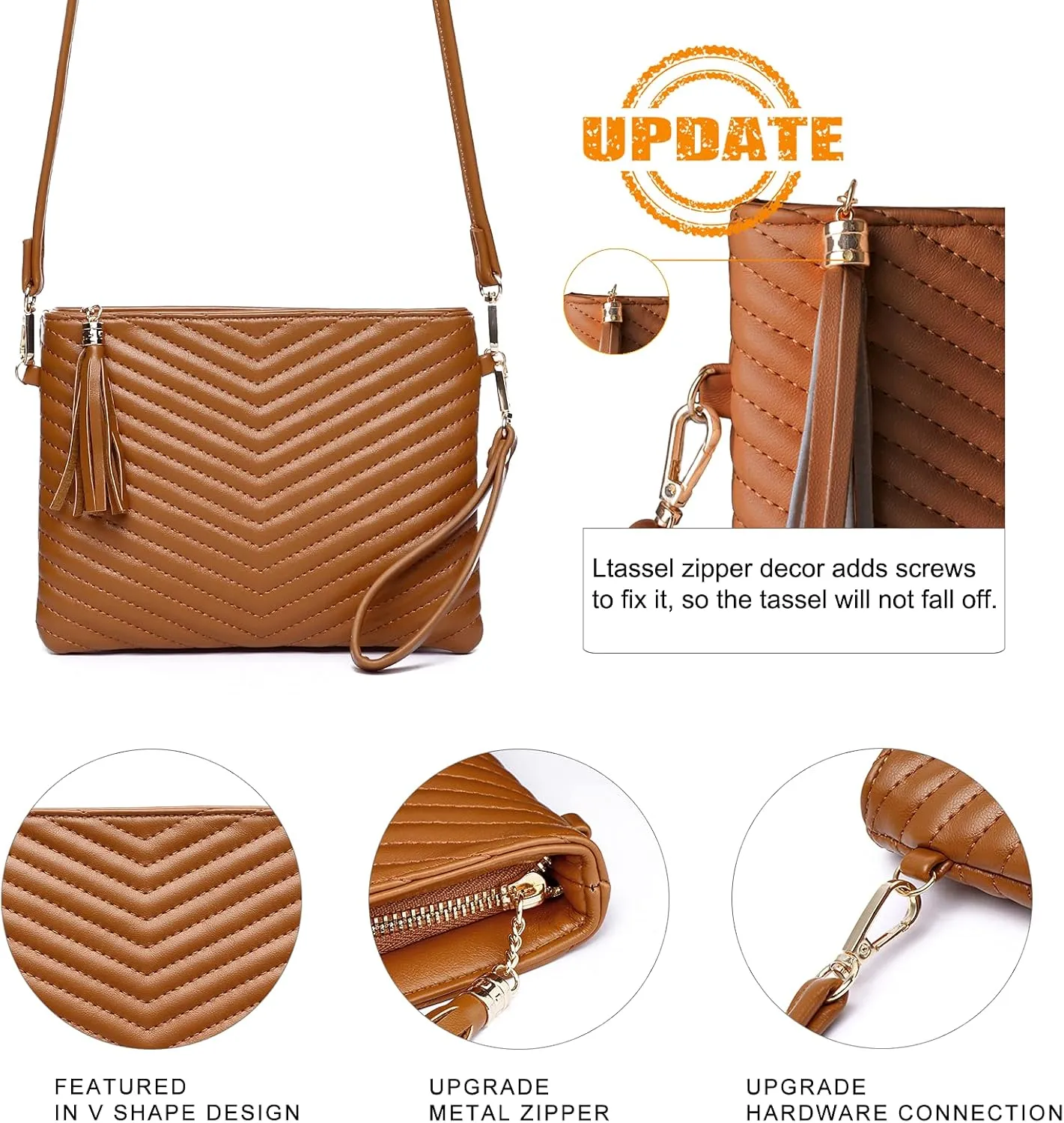 LYPULY Small Crossbody Bags for Women, Trendy Vegan Leather Shoulder Purses, Clutch Wallet with Wristlet Strap