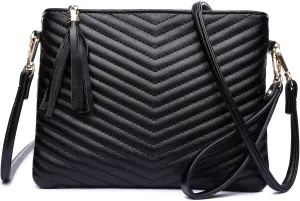 LYPULY Small Crossbody Bags for Women, Trendy Vegan Leather Shoulder Purses, Clutch Wallet with Wristlet Strap