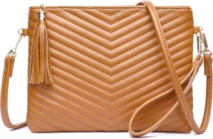 LYPULY Small Crossbody Bags for Women, Trendy Vegan Leather Shoulder Purses, Clutch Wallet with Wristlet Strap