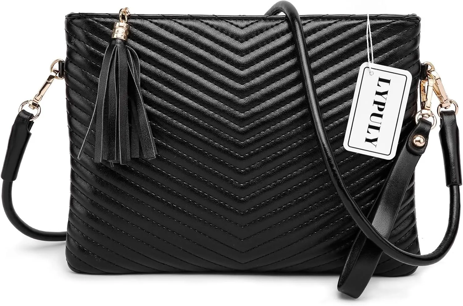 LYPULY Small Crossbody Bags for Women, Trendy Vegan Leather Shoulder Purses, Clutch Wallet with Wristlet Strap