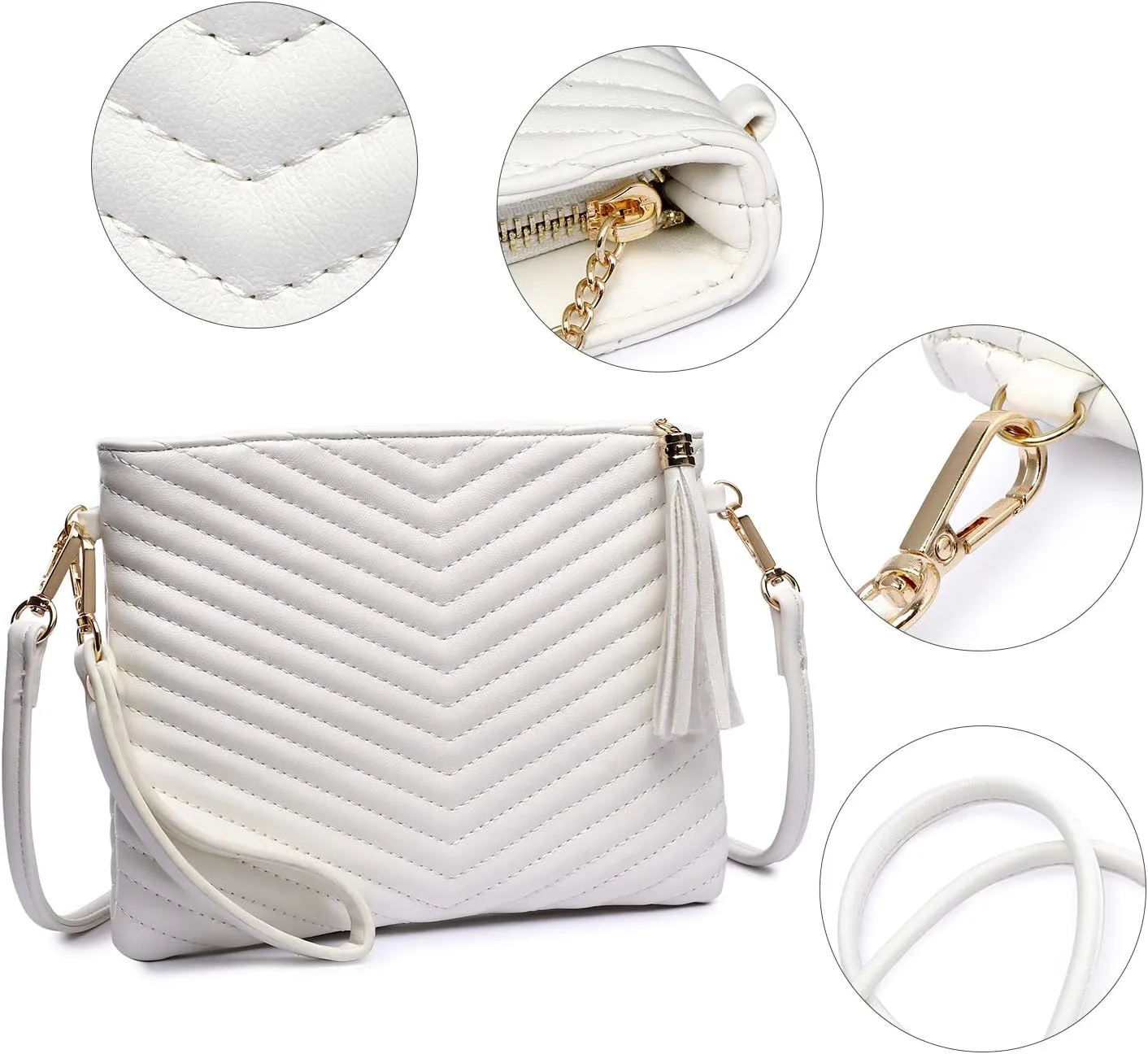 LYPULY Small Crossbody Bags for Women, Trendy Vegan Leather Shoulder Purses, Clutch Wallet with Wristlet Strap