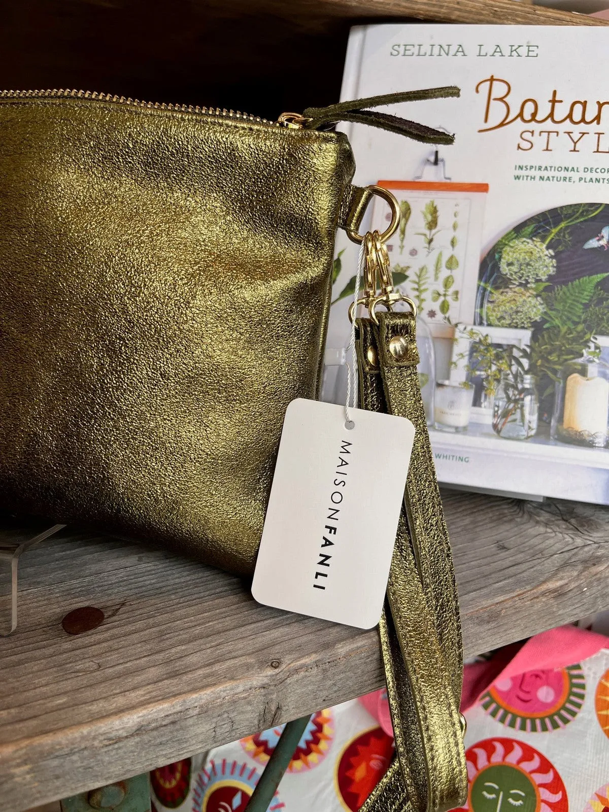 Maison Fanli Crossbody/Clutch Bag Metallic Khaki
