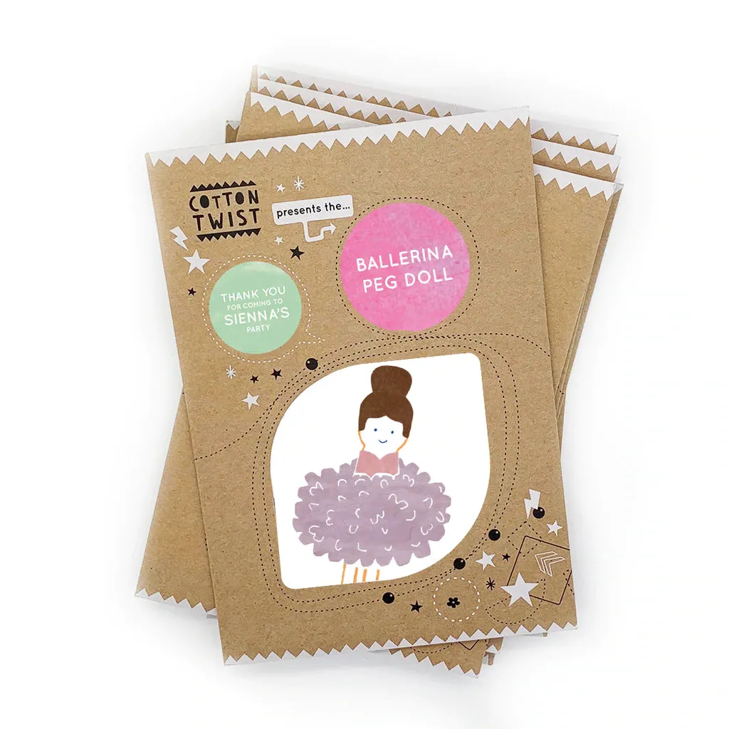 Make Your Own Pom Pom Ballerina Peg Doll Kit