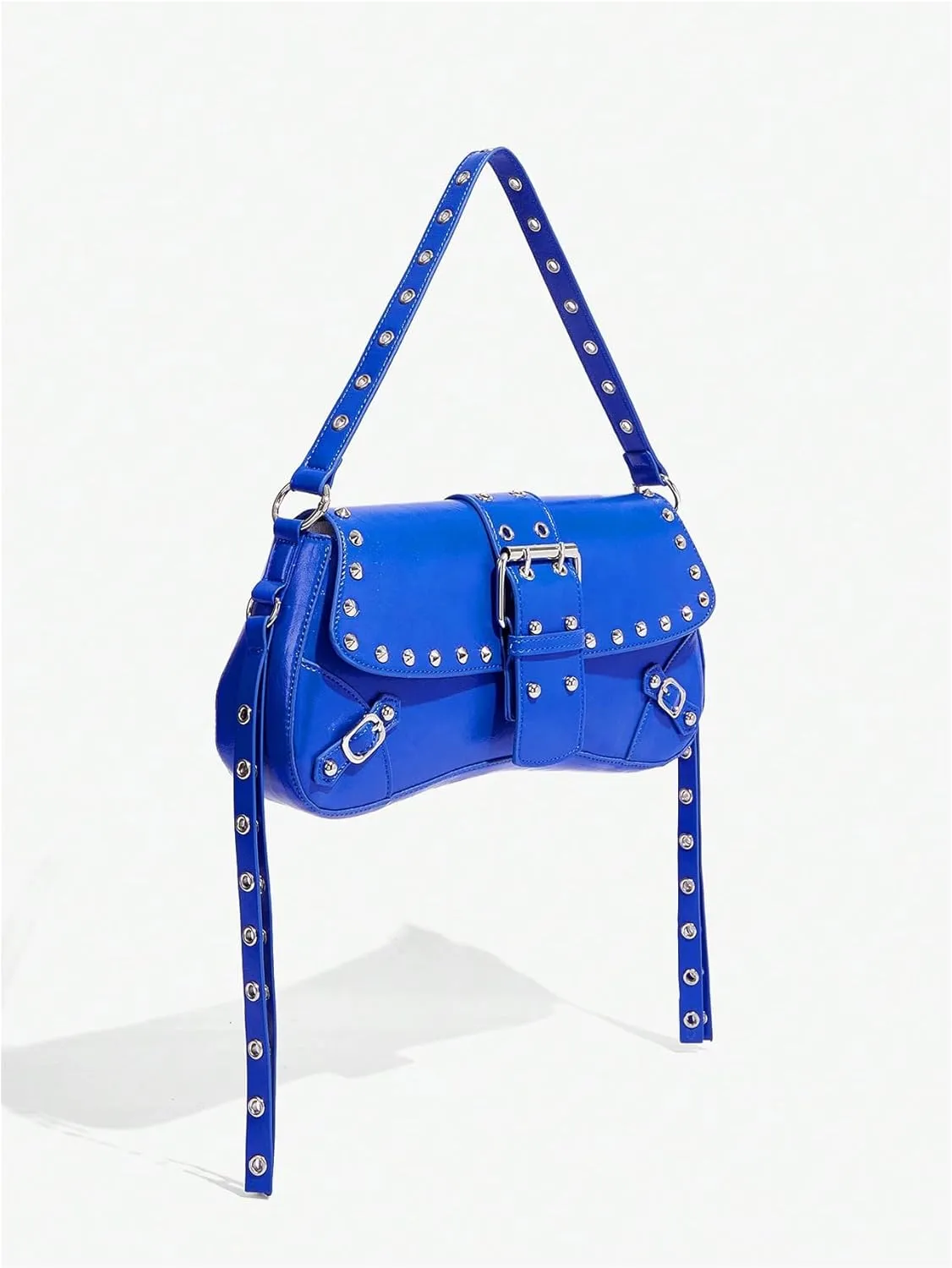 MakeMeChic Women's Shoulder Bags Y2K PU Leather Clutch Small Purse Hobo Bags