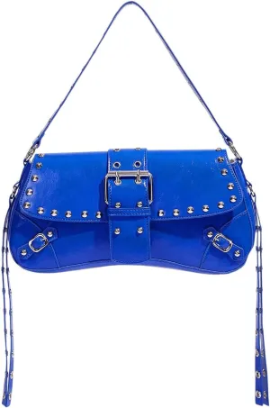 MakeMeChic Women's Shoulder Bags Y2K PU Leather Clutch Small Purse Hobo Bags