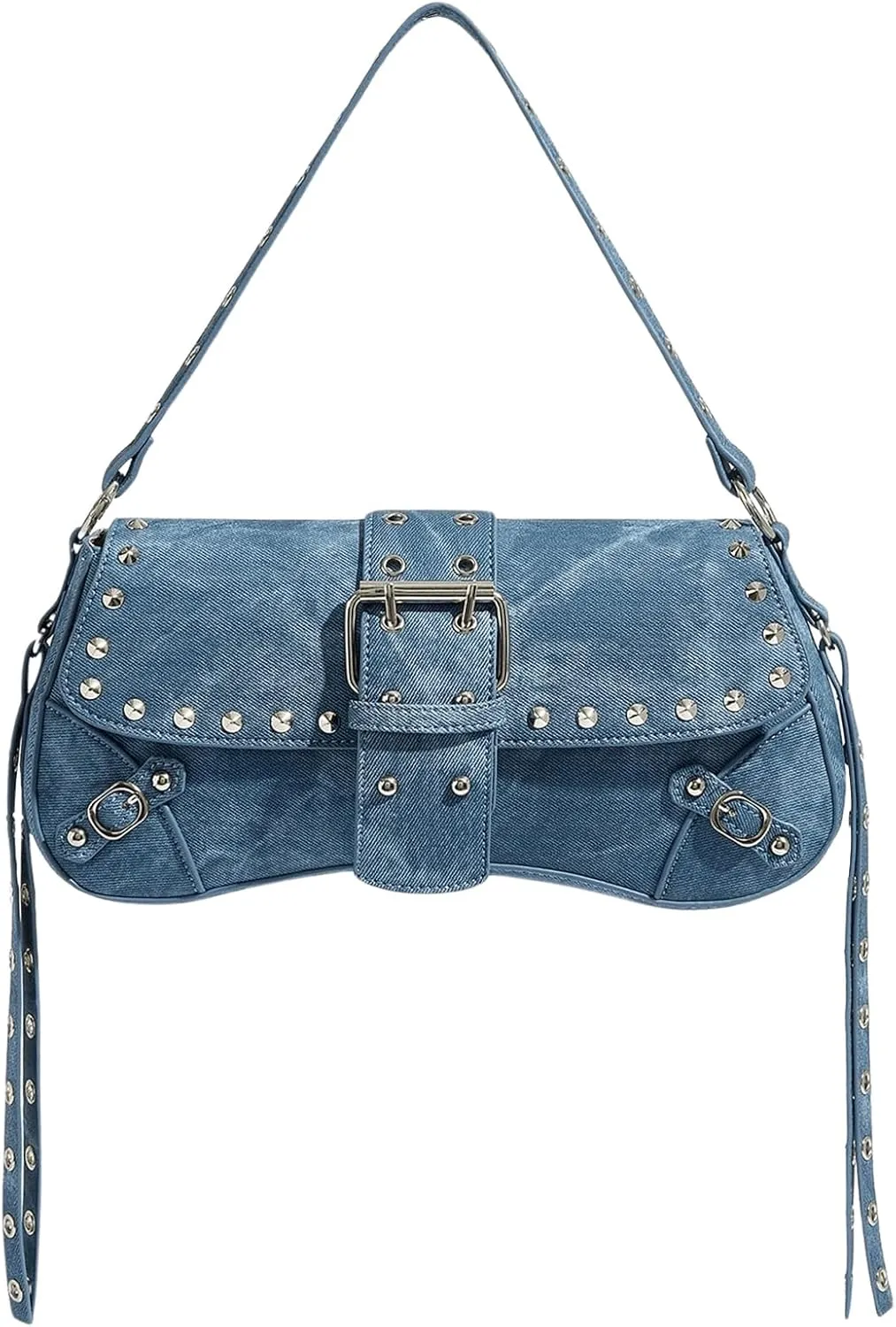 MakeMeChic Women's Shoulder Bags Y2K PU Leather Clutch Small Purse Hobo Bags