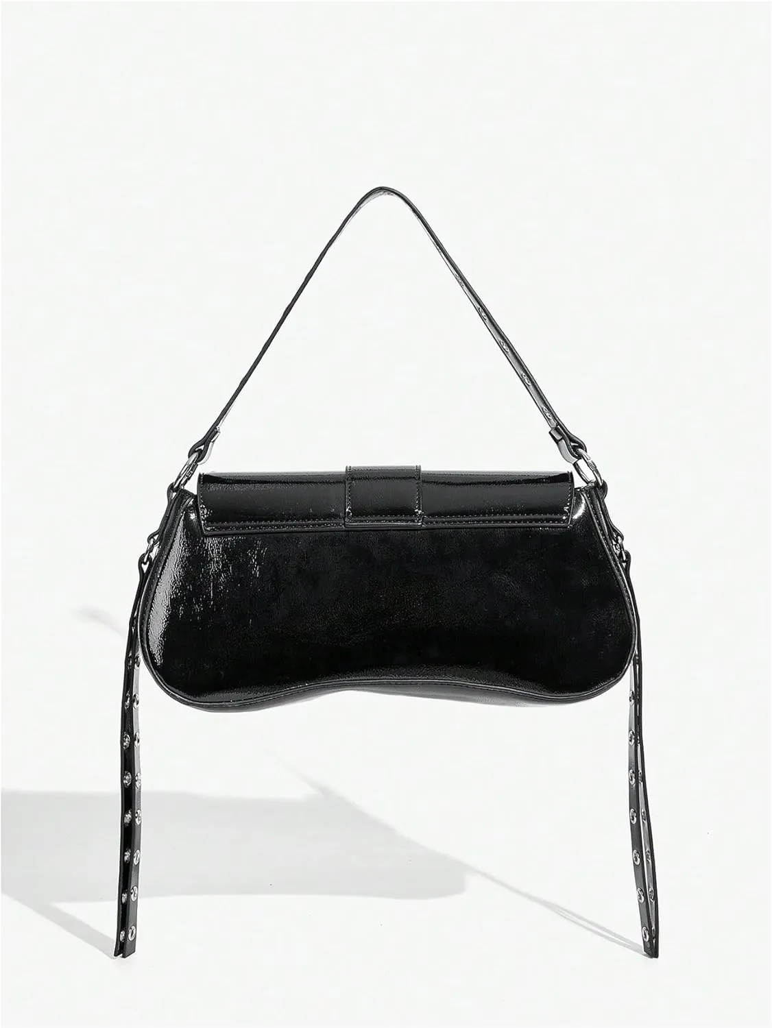 MakeMeChic Women's Shoulder Bags Y2K PU Leather Clutch Small Purse Hobo Bags