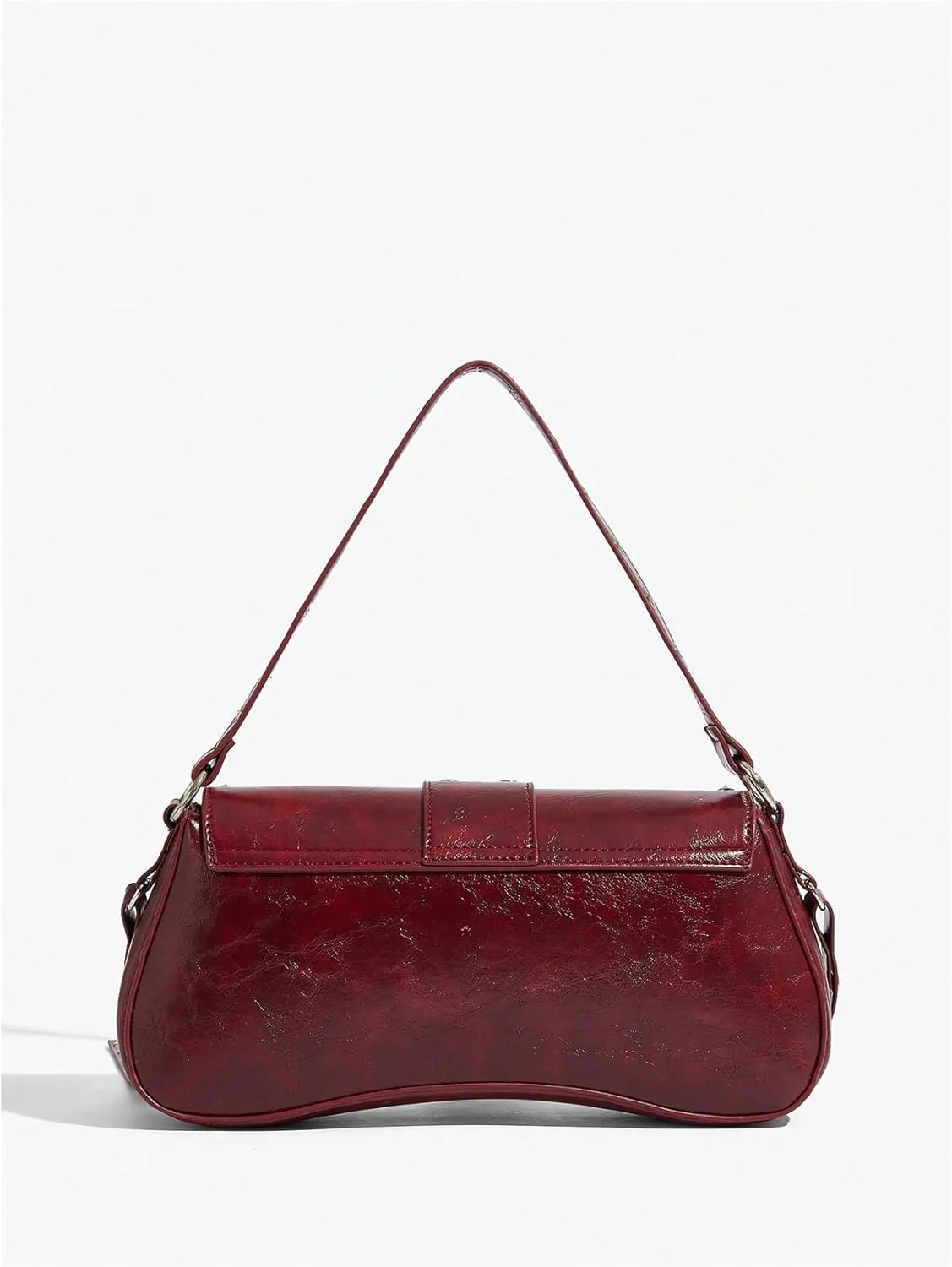 MakeMeChic Women's Shoulder Bags Y2K PU Leather Clutch Small Purse Hobo Bags