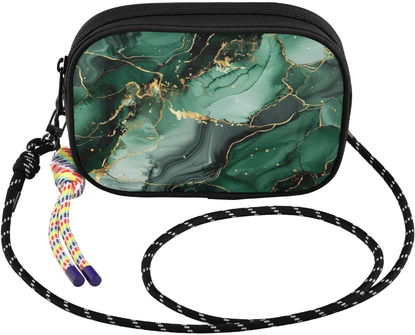 Marble Gold Green Small Crossbody Bags for Women Cell Phone Purses Women's Shoulder Handbag Wallet Purse