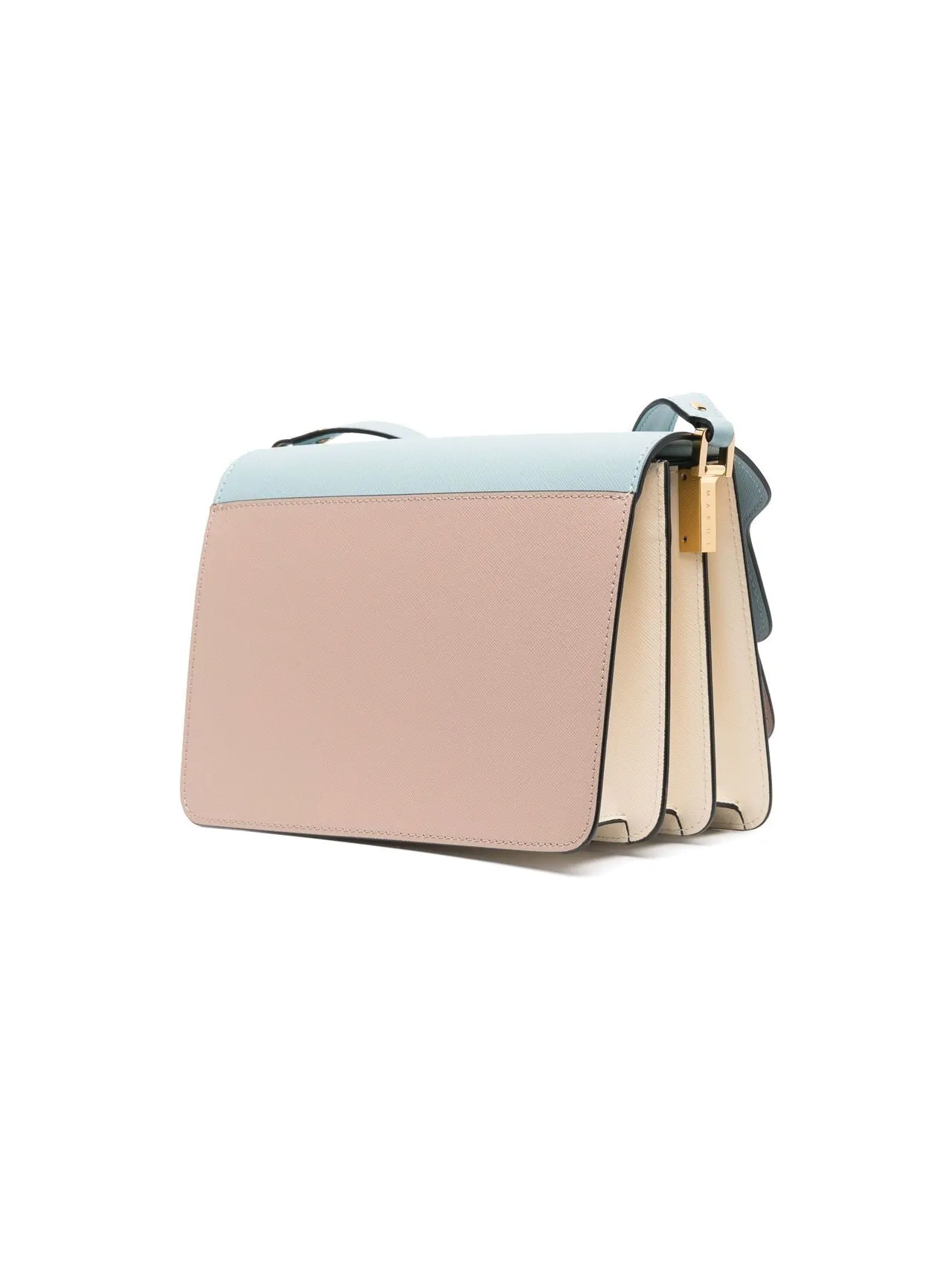 Marni Beige & Blue Medium Trunk Bag