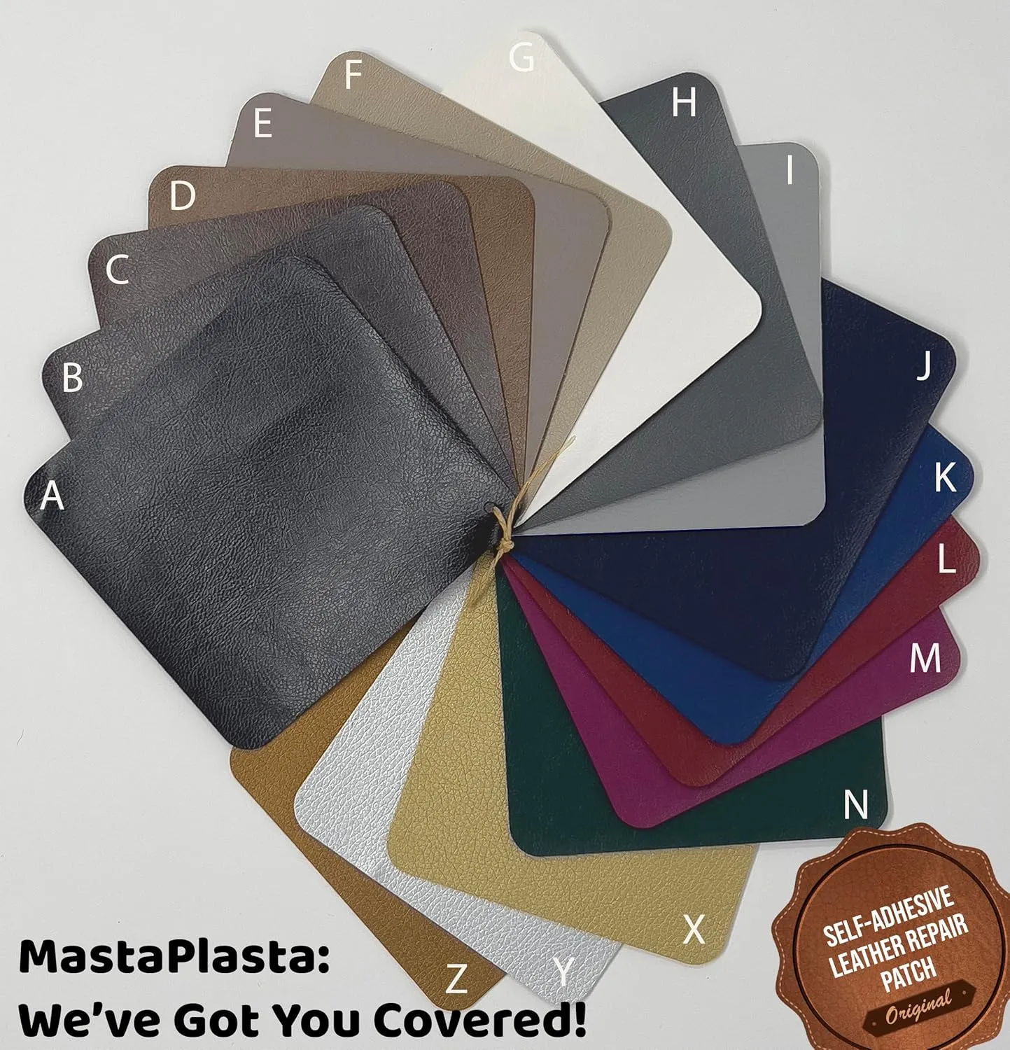MastaPlasta Self-Adhesvie Premium Leather Repair Patch - Beige 8" x 4" (20 x 10 cm). Instant Upholstery-Quality Patch for Sofas, Car Interiors, Bags, Vinyl & More