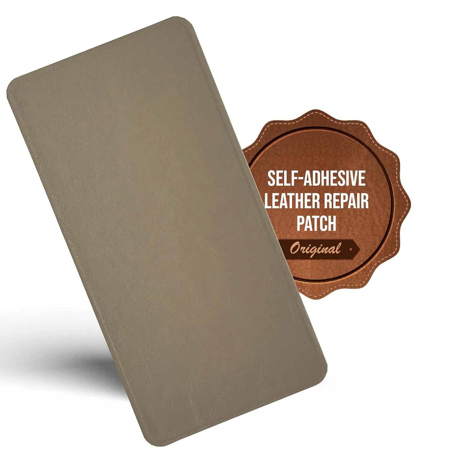 MastaPlasta Self-Adhesvie Premium Leather Repair Patch - Beige 8" x 4" (20 x 10 cm). Instant Upholstery-Quality Patch for Sofas, Car Interiors, Bags, Vinyl & More