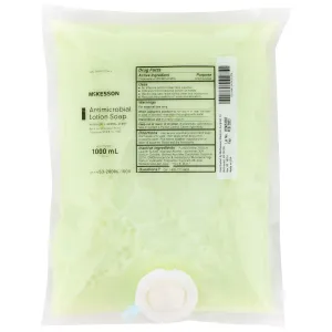 McKesson Antimicrobial Lotion Hand Soap with Aloe, 1000 mL Refill Bag [Pack of 10 Bags] - Bulk, Herbal Scent, Keeps Hands Clean and Moisturized, Medical-Grade Soap