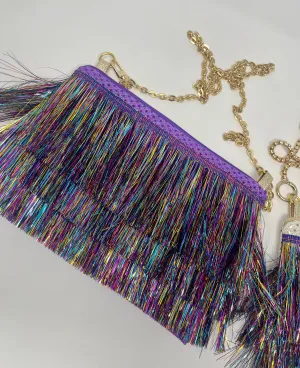 Metallic Fringe Bag