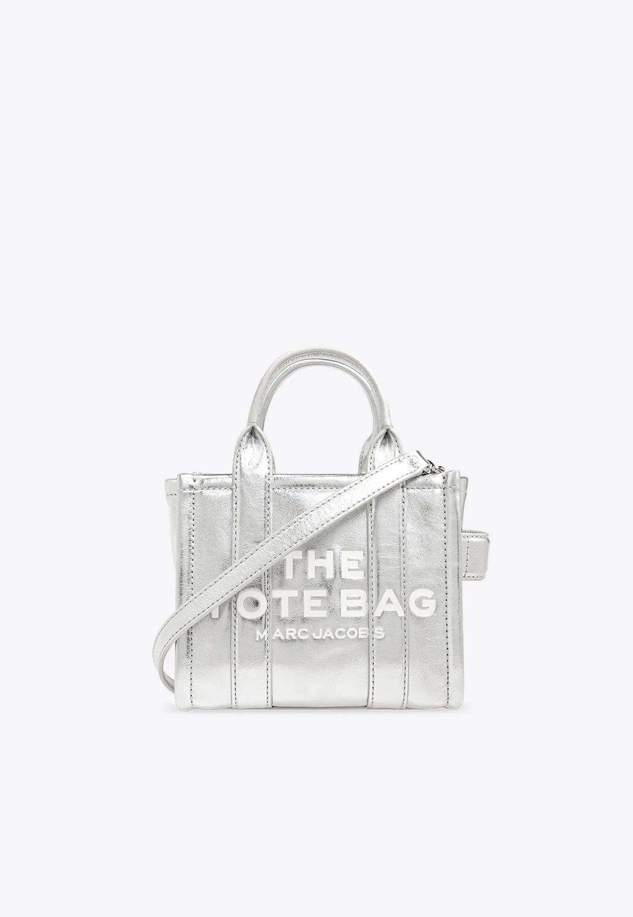 Metallic Leather Tote Bag