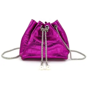 Metallic Mini Bucket Bag