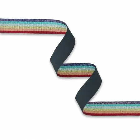 Metallic Rainbow Webbing 1.5" Wide