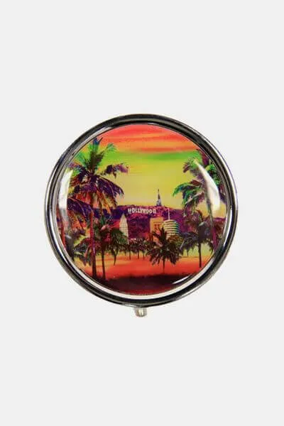 Metallic Small Circular Pill Case – Stylish Organizer