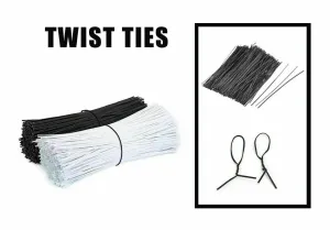 Metallic Twist Ties Plastic Cable Cord Ties Reusable Packaging Wire Candy