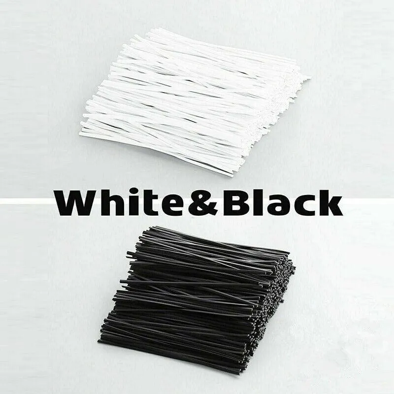 Metallic Twist Ties Plastic Cable Cord Ties Reusable Packaging Wire Candy