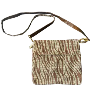 Metallic Zebra Print Mesh Purse