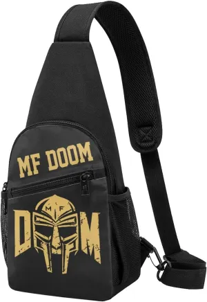 MF Hip Hop Music Rapper Sling Bag Chest Shoulder Backpack Crossbody Bags for Men Women Hiking Daypack Multipurpose Cross Body Chest Bag, Mf Doom-10