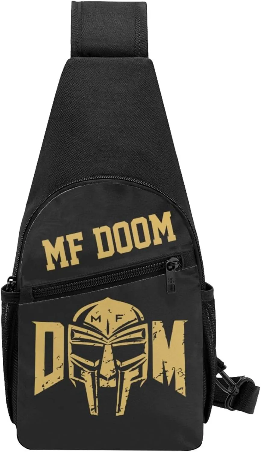MF Hip Hop Music Rapper Sling Bag Chest Shoulder Backpack Crossbody Bags for Men Women Hiking Daypack Multipurpose Cross Body Chest Bag, Mf Doom-10