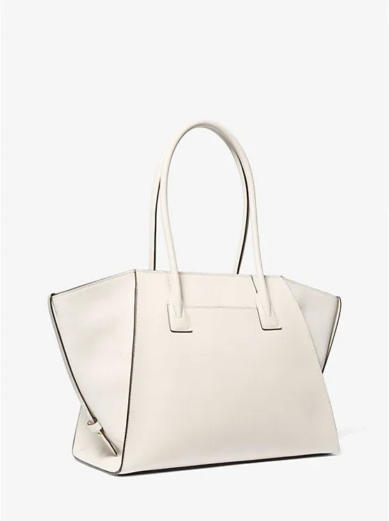 Micheal Kors Avril Extra-Large Leather and Suede Tote Bag Lt Cream