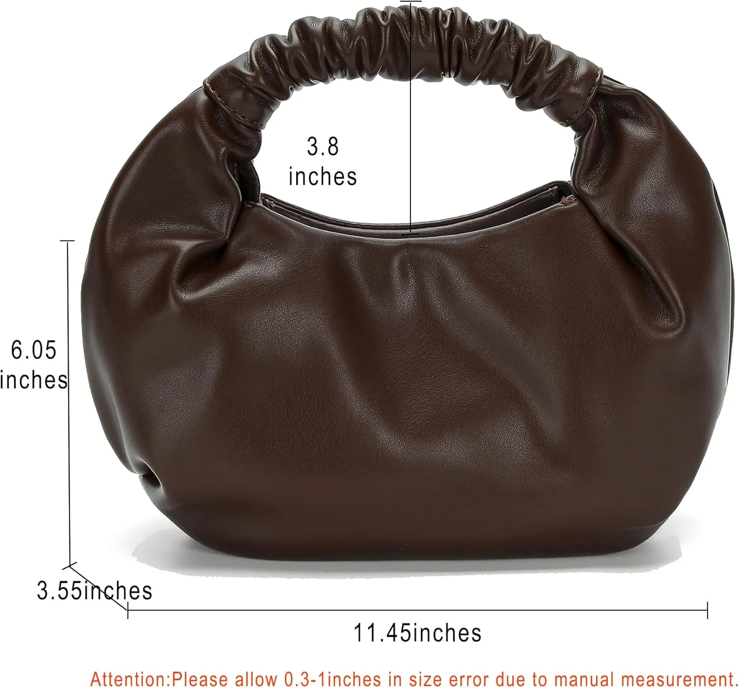 Mini Hobo Tote Bags for Women Soft Leather Clutch Purses for Women Cloud-Shaped Top Handle Bags