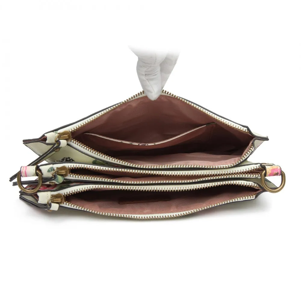 Miss Lulu Canvas With Pompom Pendant Handbag Shoulder Bag - Beige