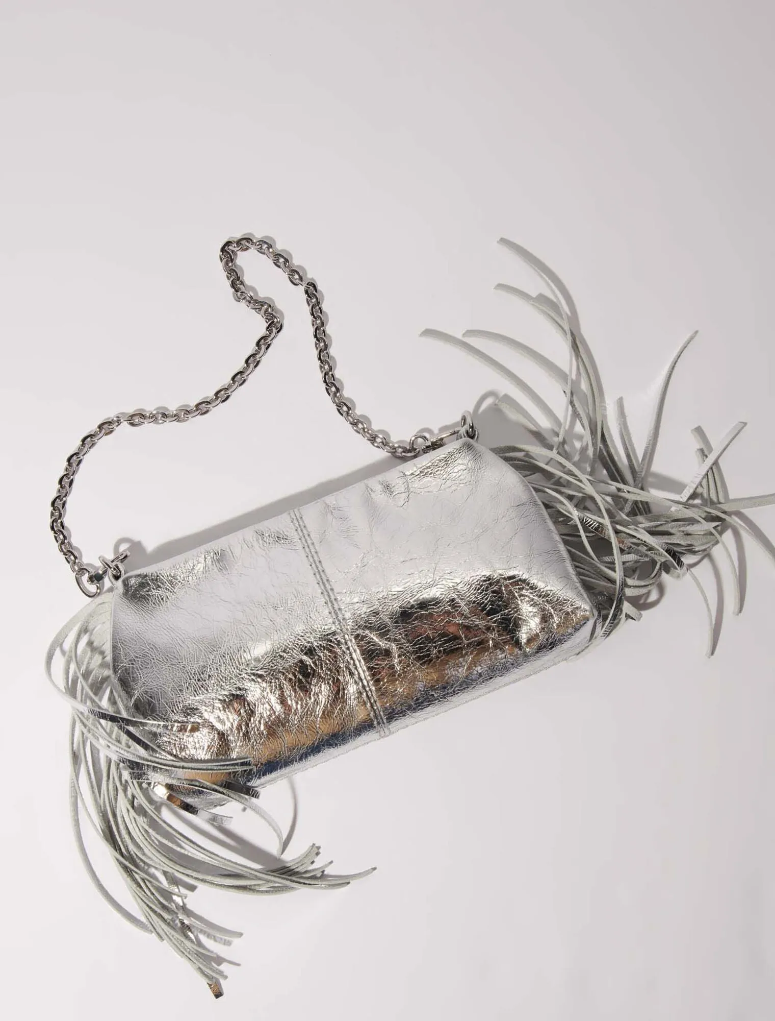 Miss m leather clutch bag