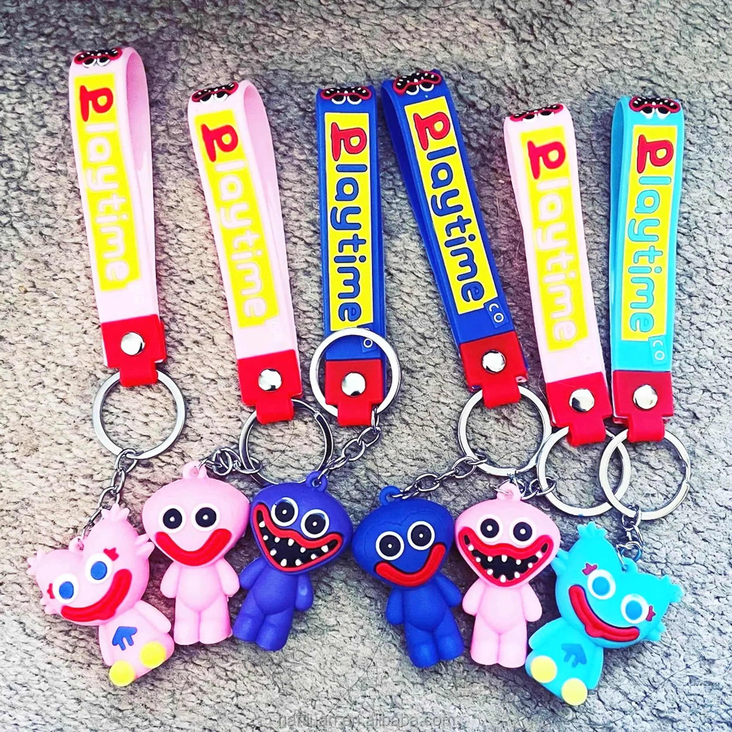 Monster Poppy Smiley Keychains