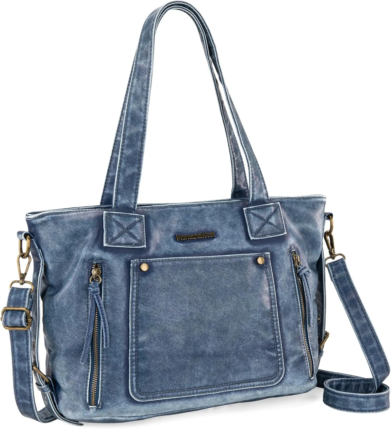 Montana West Washed Leather Hobo Bags for Women Roomy Handbags with Crossbody Strap