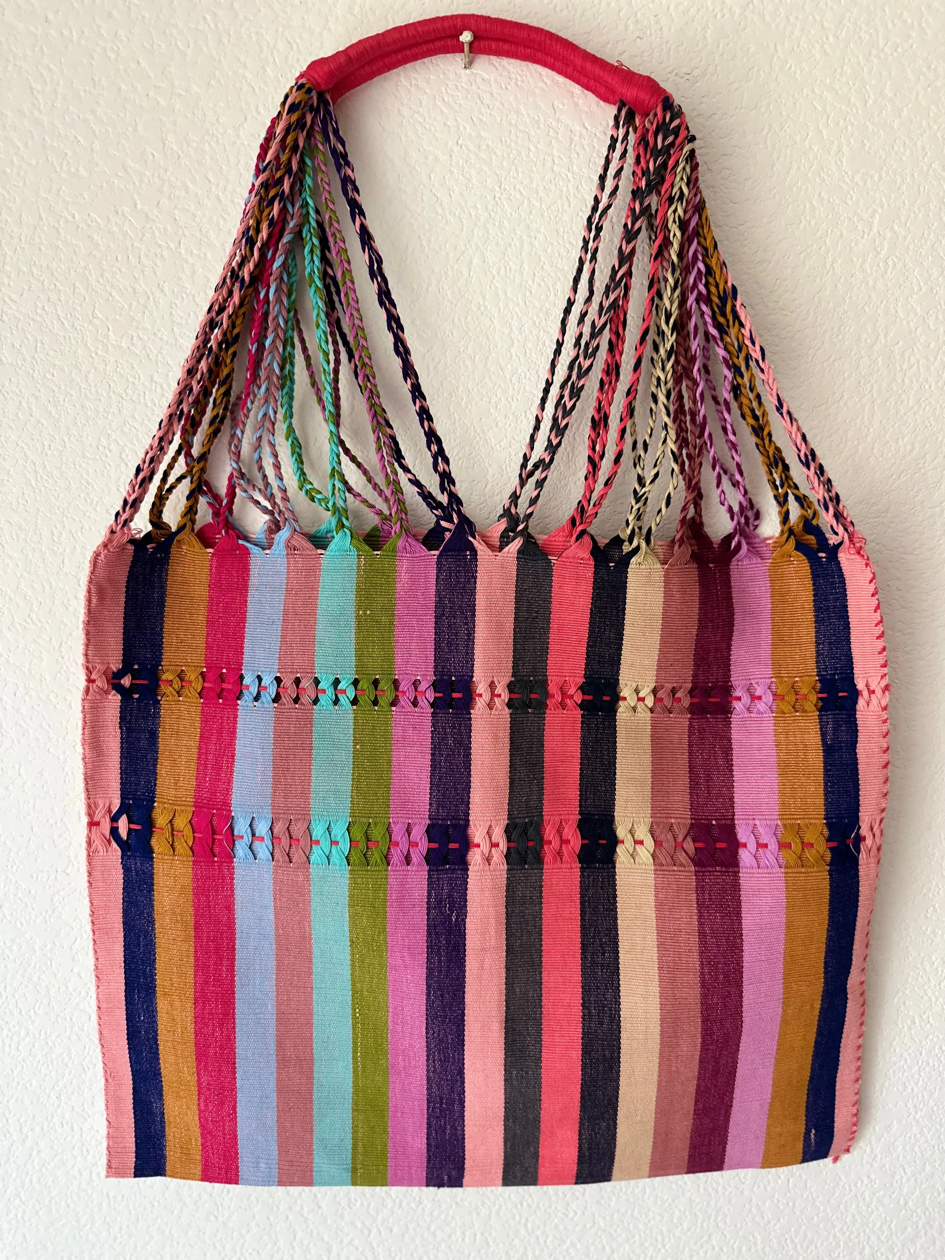 Multicolor Loom Tote Bag