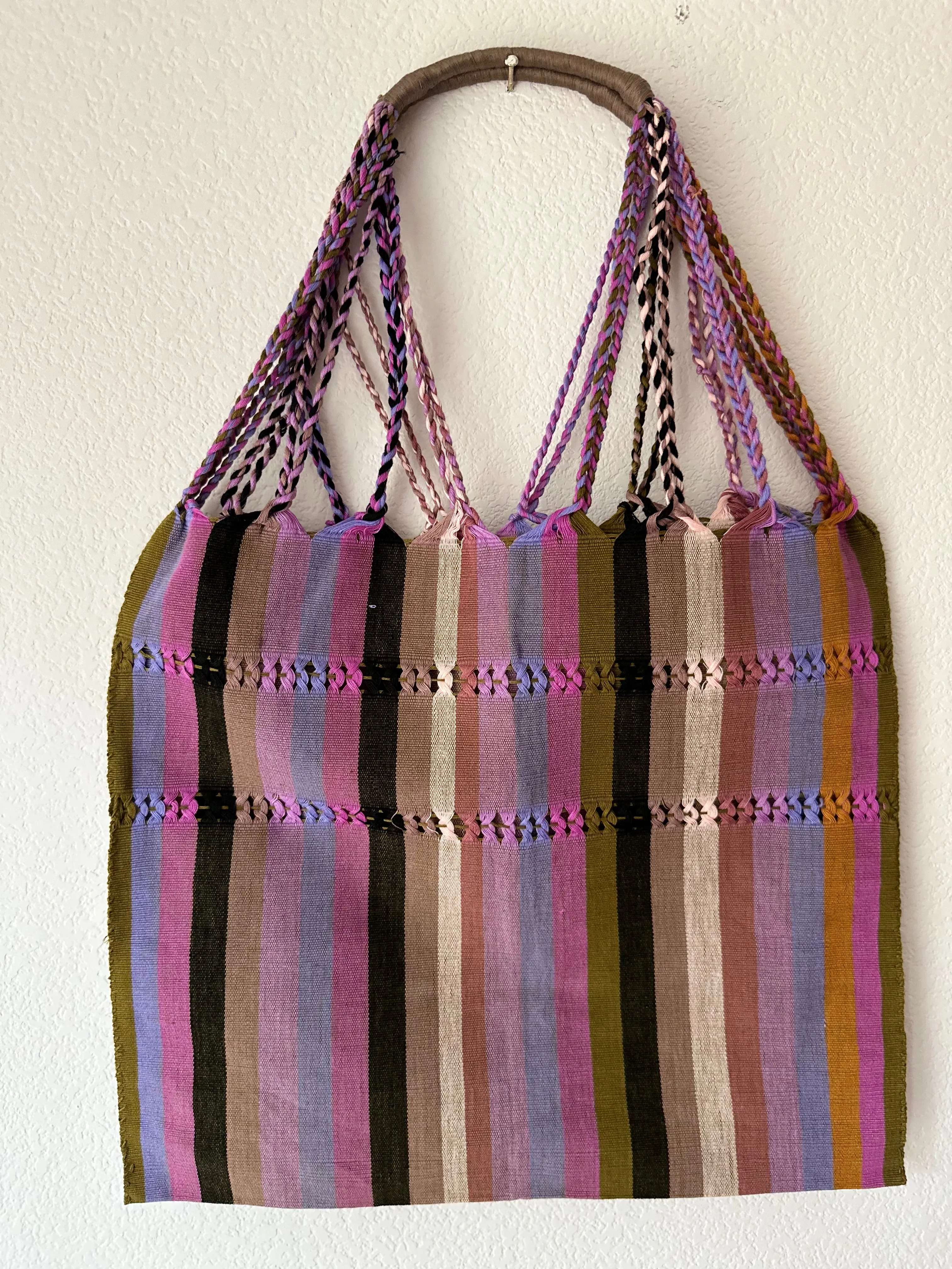 Multicolor Loom Tote Bag
