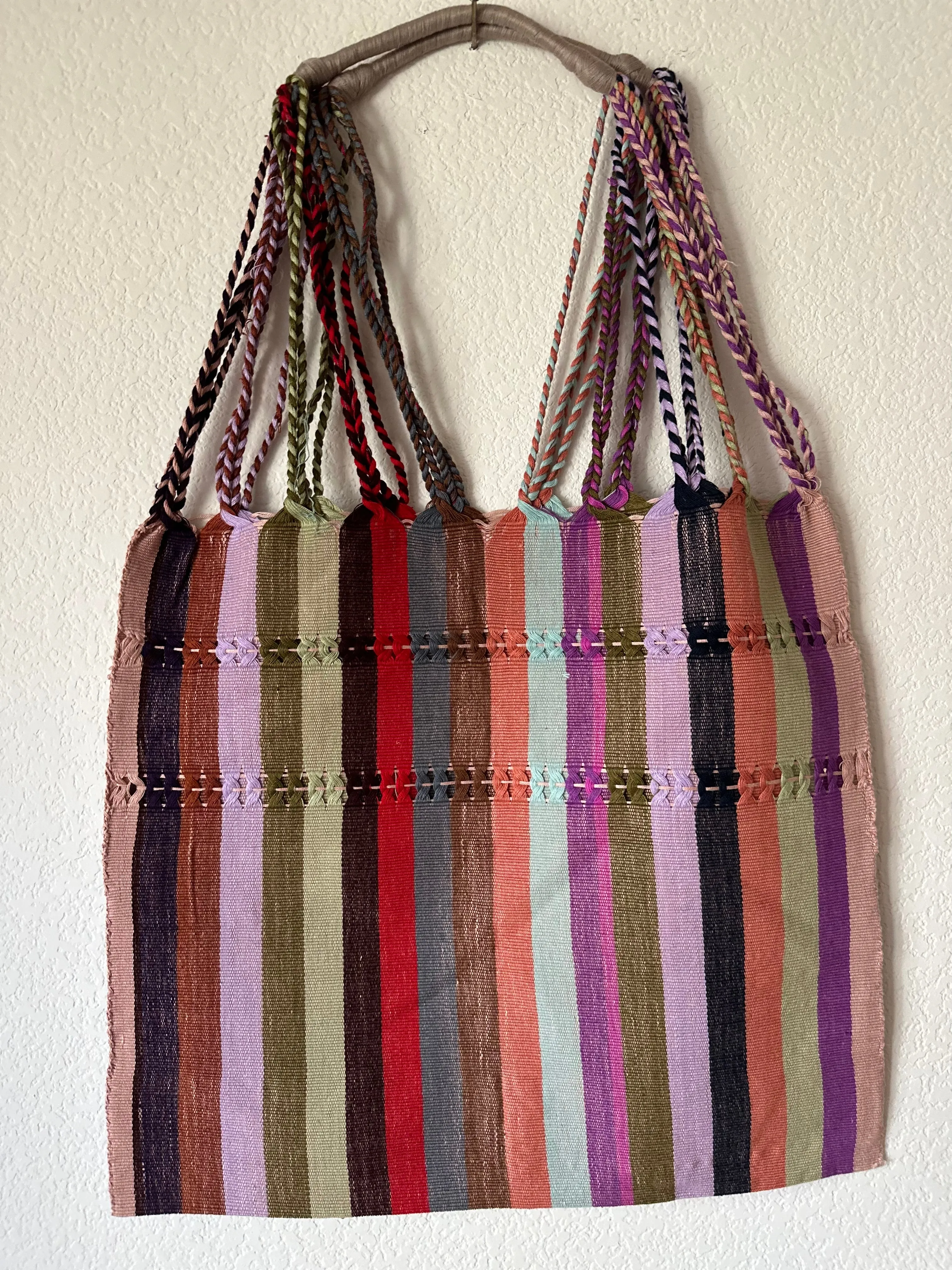 Multicolor Loom Tote Bag