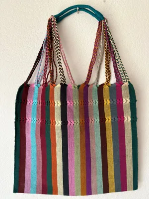Multicolor Loom Tote Bag