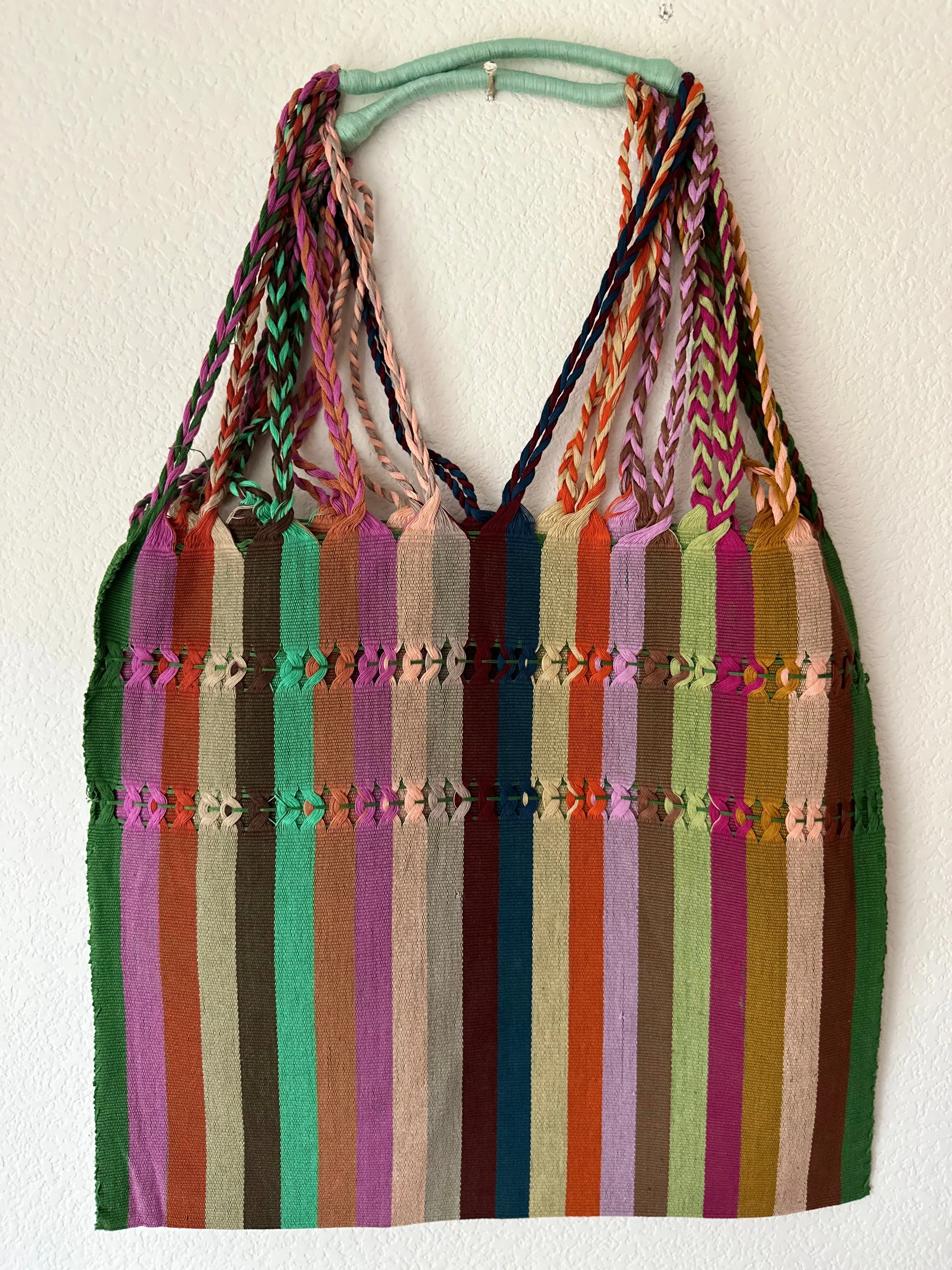 Multicolor Loom Tote Bag